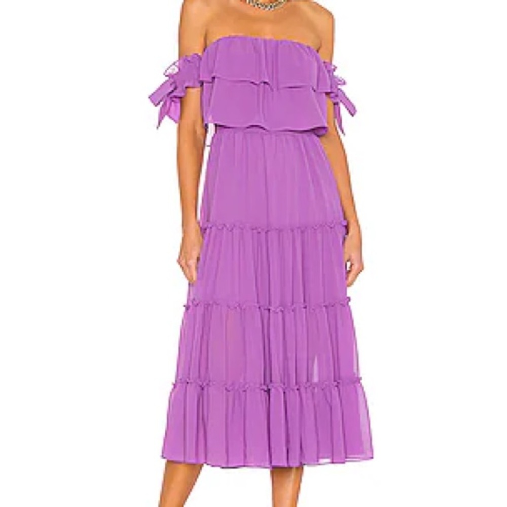 REVOLVE Strapless Purple Dress
